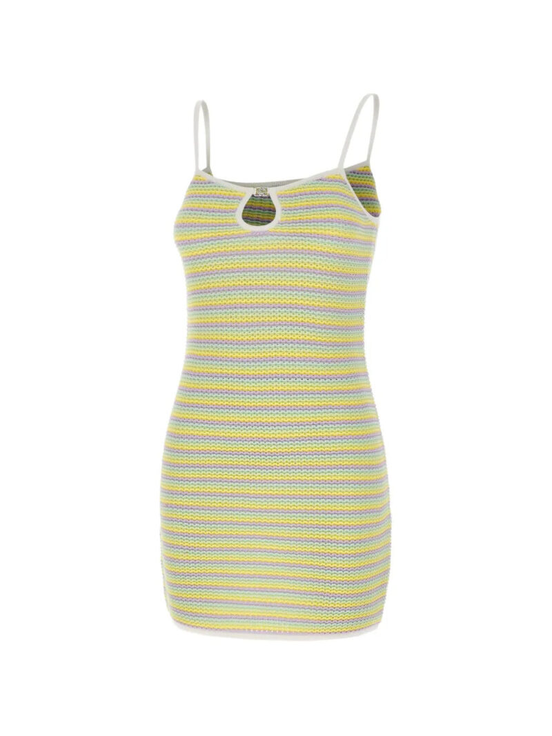 Casablanca  Bourgeois striped keyhole knit dress