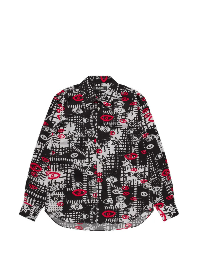 Black Comme Des Garçons  graphic-print shirt