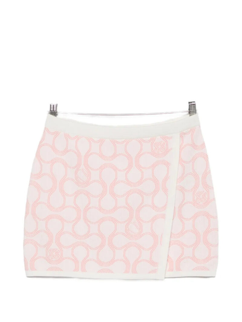 Casablanca  geometric print wrap skirt