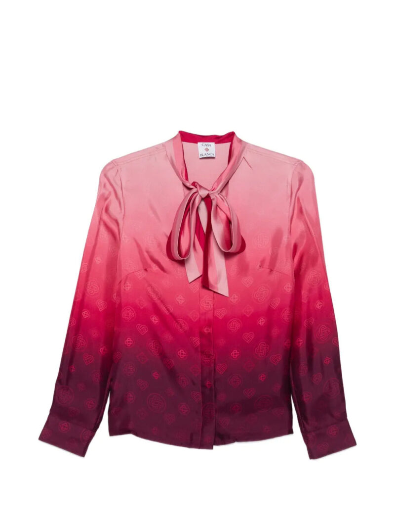 Casablanca  gradient bow shirt