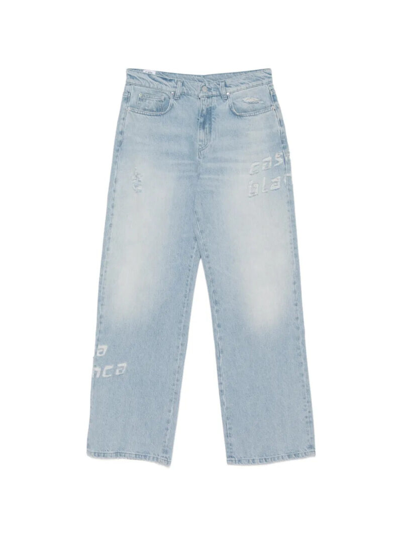 Casablanca  ripped-letter jeans