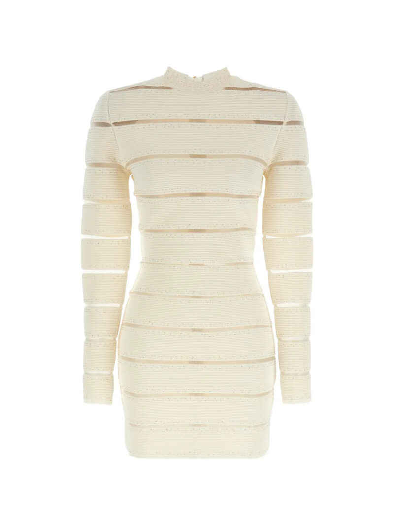 Balmain  mesh sequin-embellished bodycon mini dress