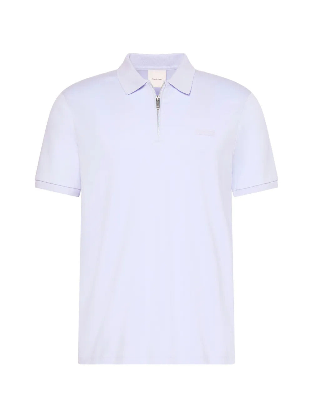 Calvin Klein zip-fastening logo-patch polo shirt