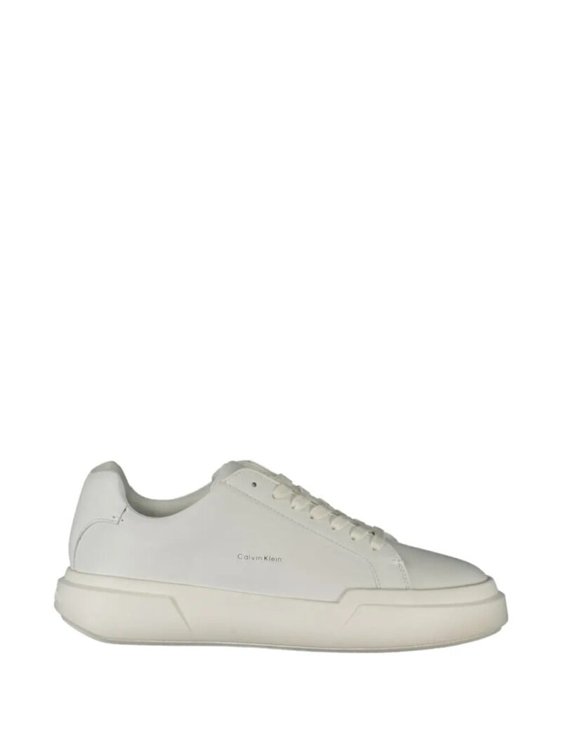 Calvin Klein  logo-print leather sneakers