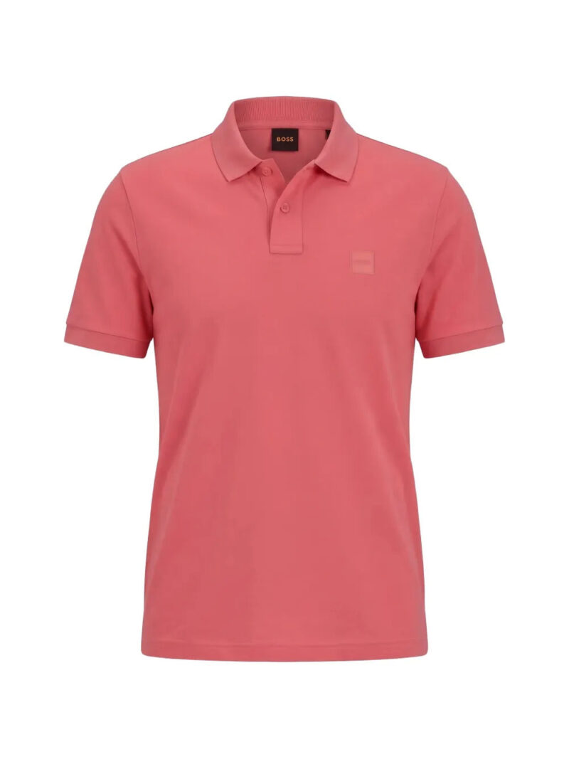BOSS  logo-patch polo shirt