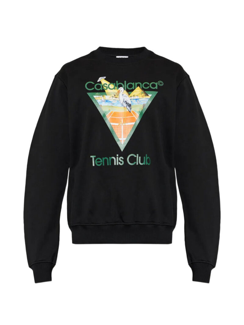 Casablanca  Tennis Club Icon graphic-print cotton sweatshirt