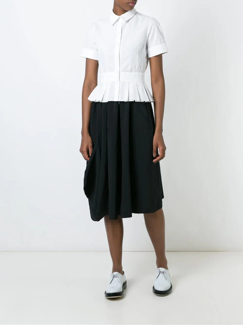 Comme Des Garçons  asymmetric ruffled skirt