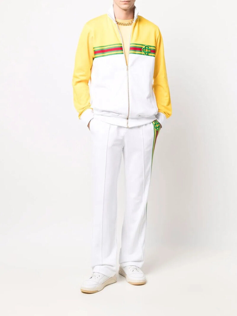Casablanca  embroidered-logo striped joggers