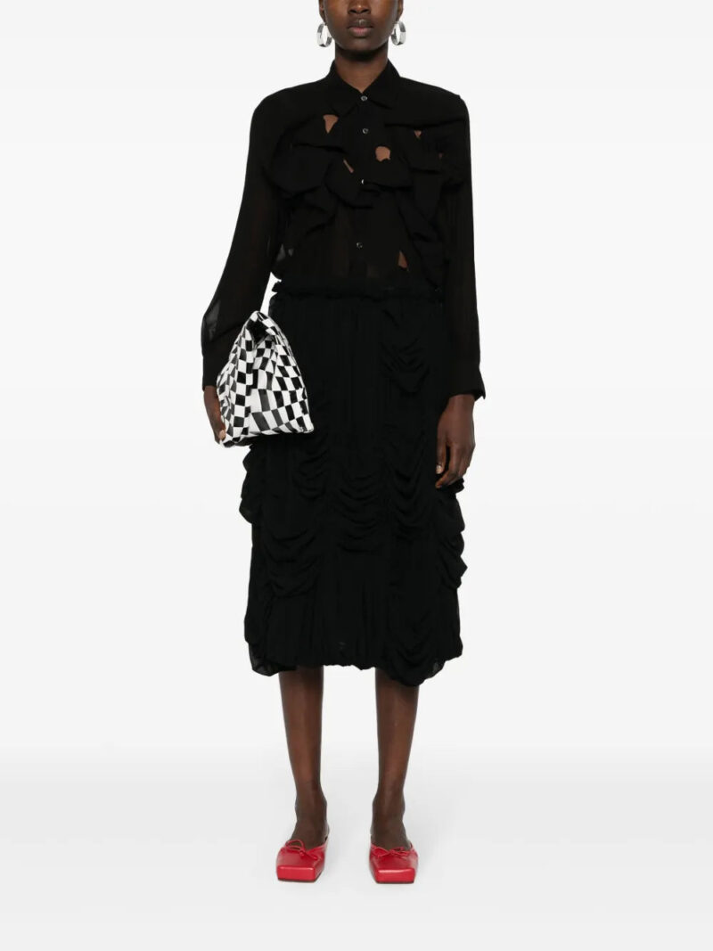 Comme Des Garçons Comme Des Garçons  draped midi skirt