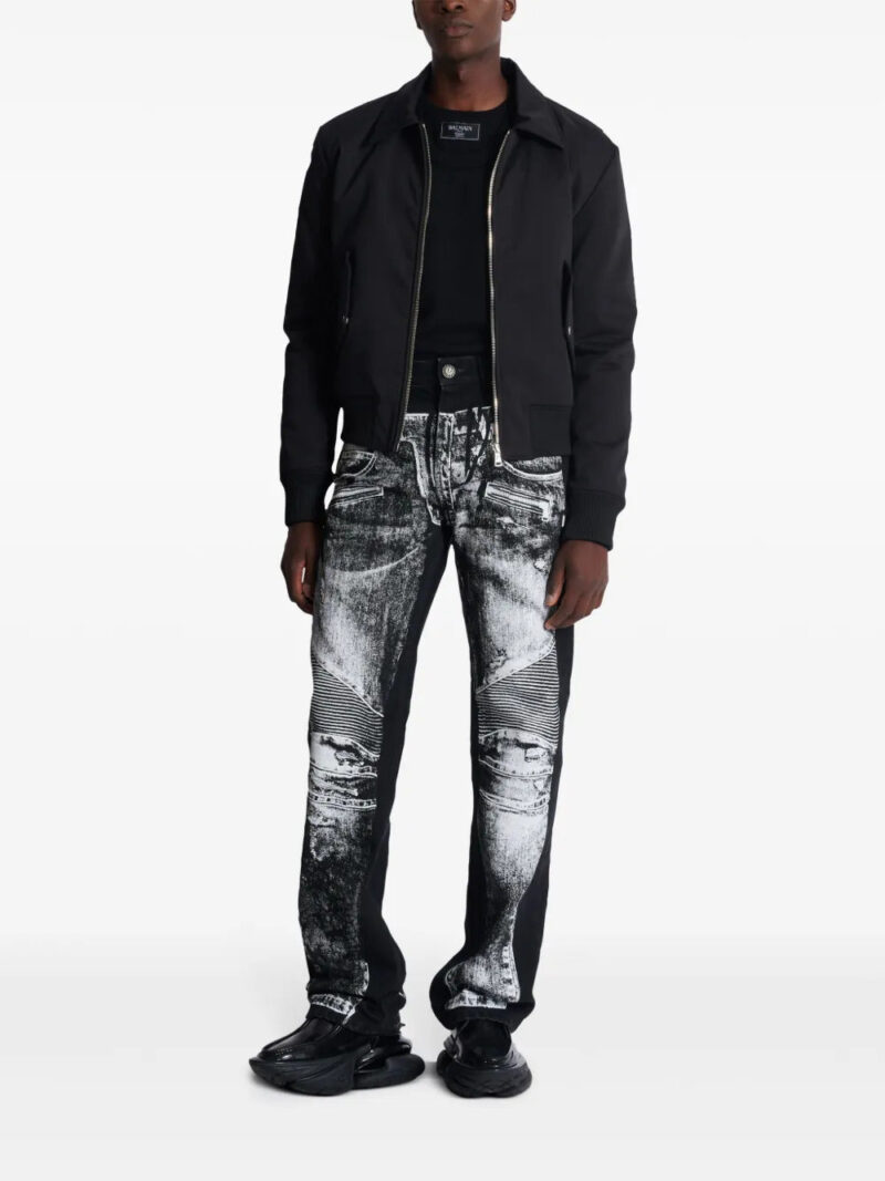Balmain  trompe l'oeil-print jeans