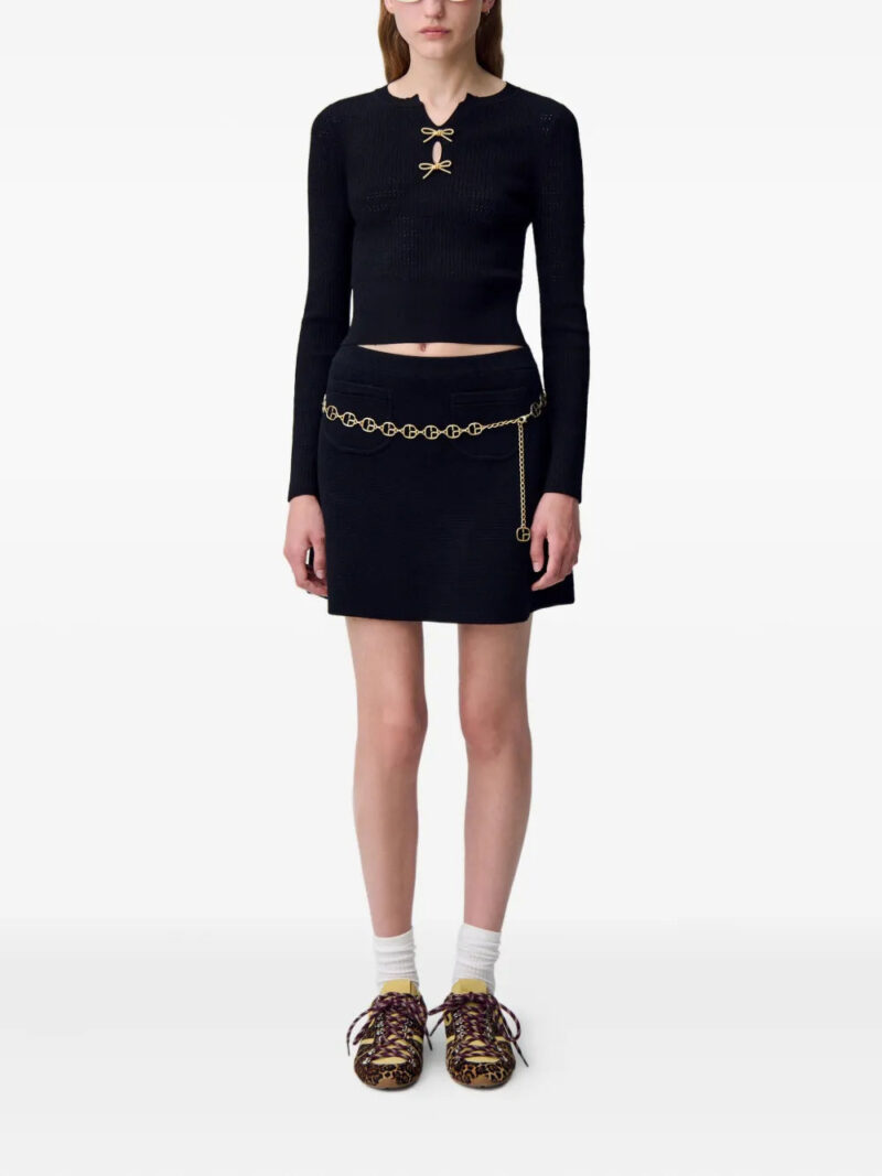 Claudie Pierlot bow-detail knitted sweatshirt