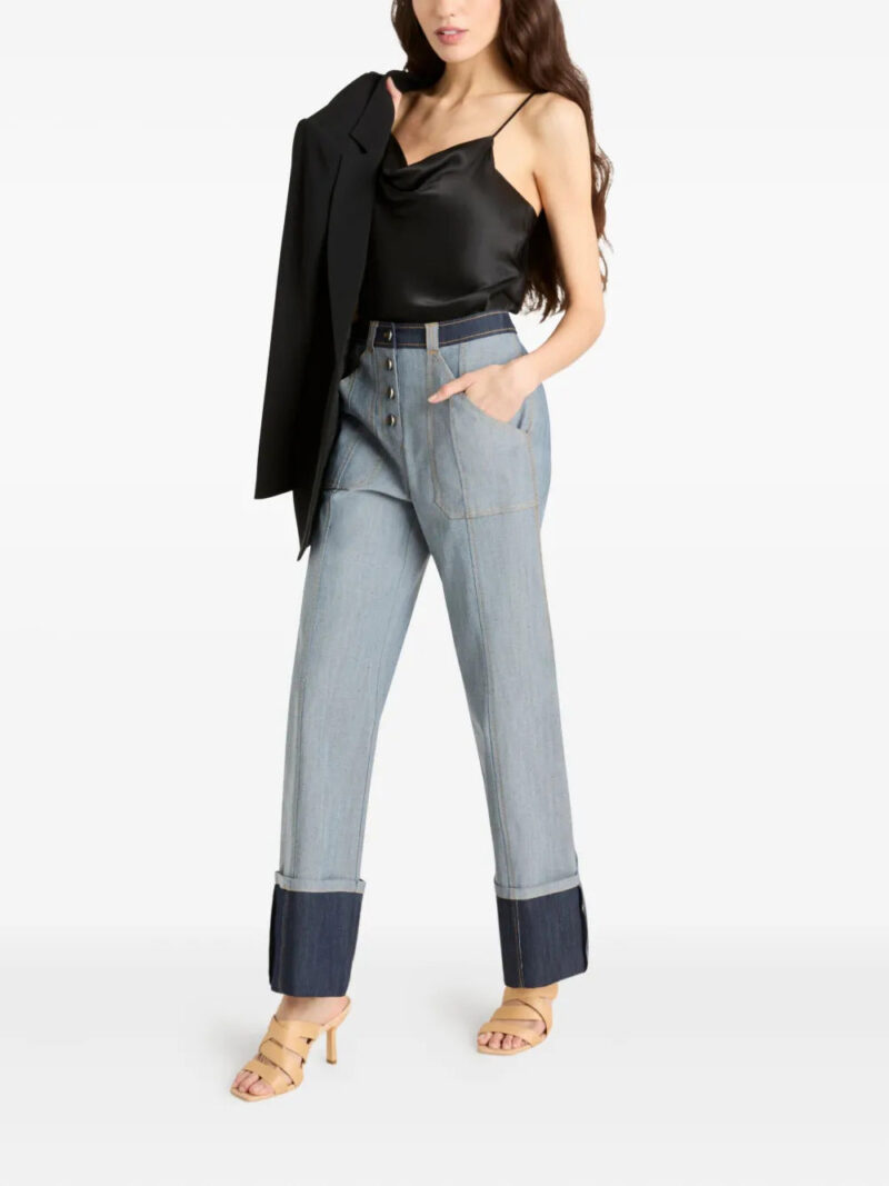 Cinq A Sept  Benji cuffed button-fastening jeans