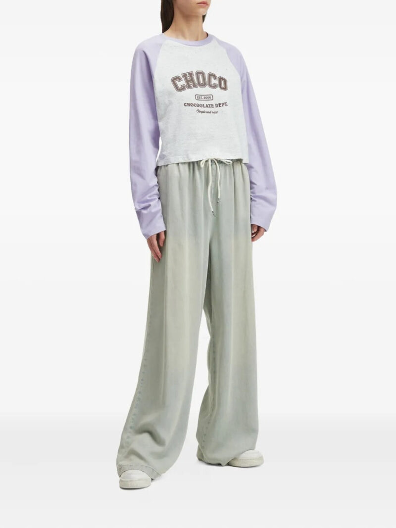 CHOCOOLATE  raglan-sleeve cropped sweatshirt