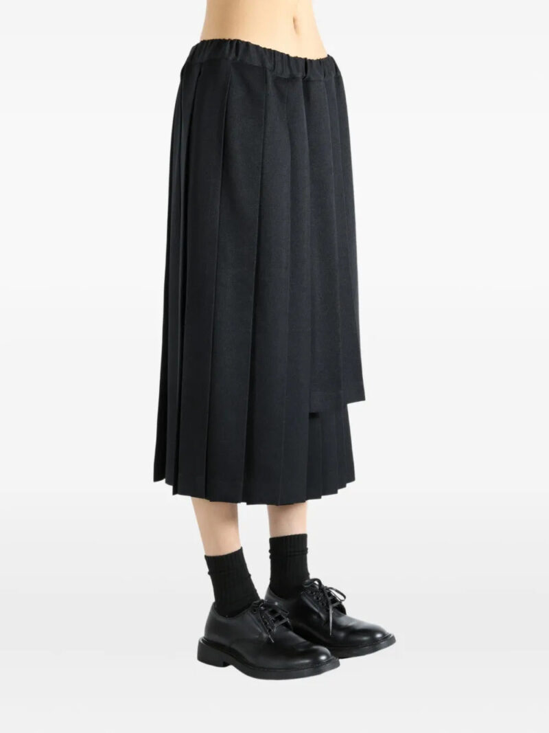 Comme Des Garçons Comme Des Garçons  pleated asymmetric midi skirt