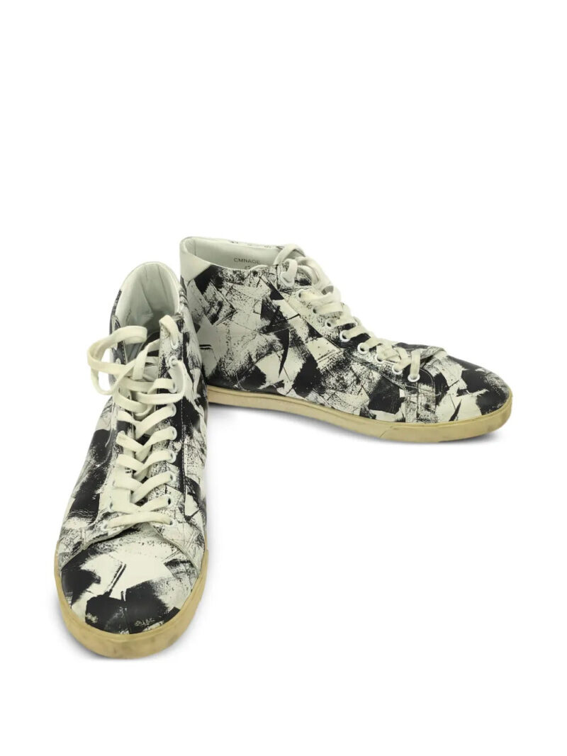Celine  abstract-print high-top sneakers