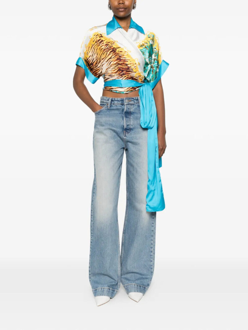 Blugirl  floral-print wrap top