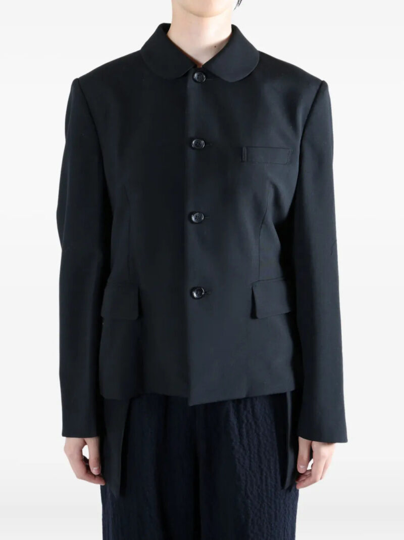 Comme Des Garçons Comme Des Garçons  wool ruffled fitted jacket
