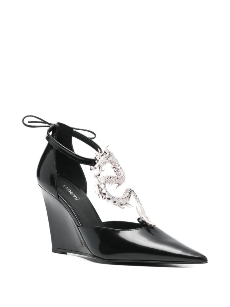 Coperni 95mm dragon wedge-heel pumps