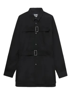 Black Comme Des Garçons  buckled cotton shirt