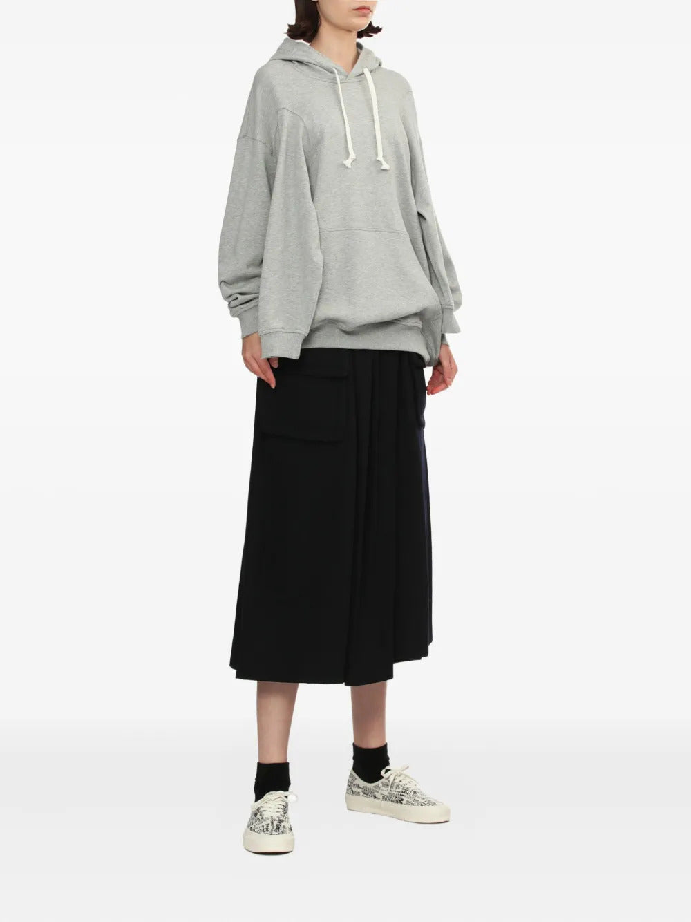 Comme Des Garçons Comme Des Garçons elasticated-waistband midi skirt - Image 5
