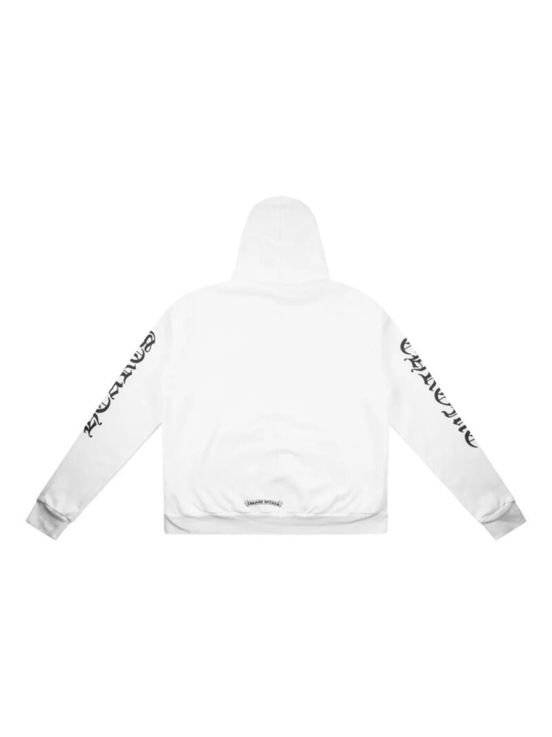Chrome Hearts  vertical-logo zip-up hoodie
