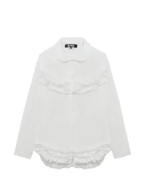 Black Comme Des Garçons  ruffled collared shirt