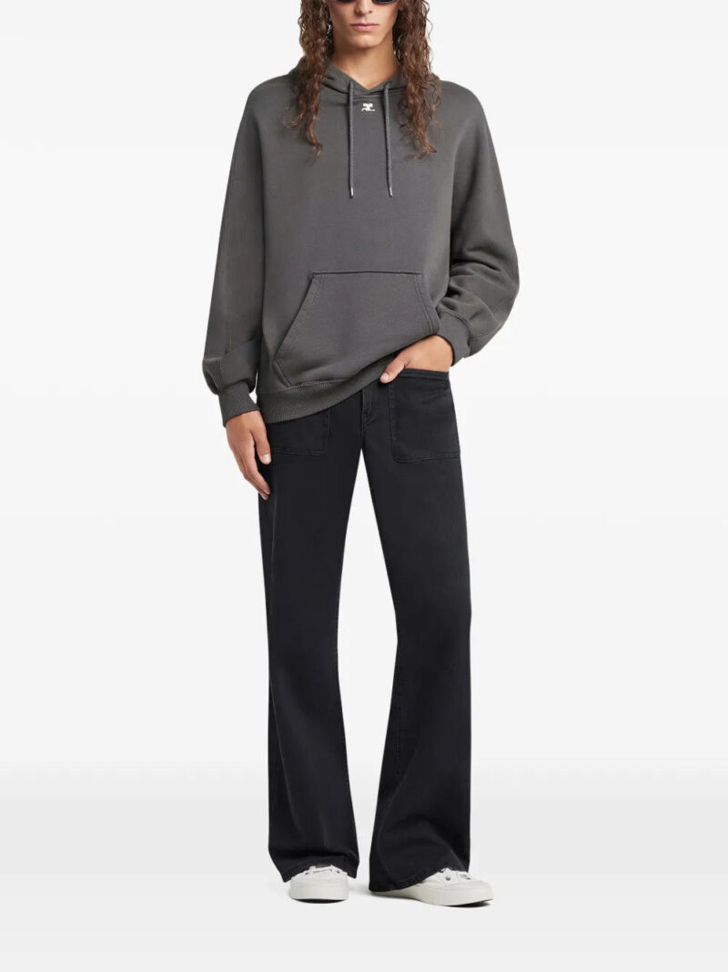 Courrèges  logo-embroidery hoodie