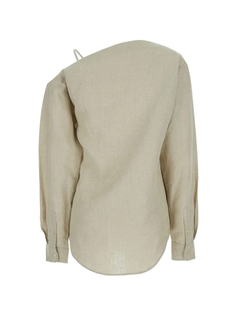 Coperni Heart one-shoulder pocket blouse