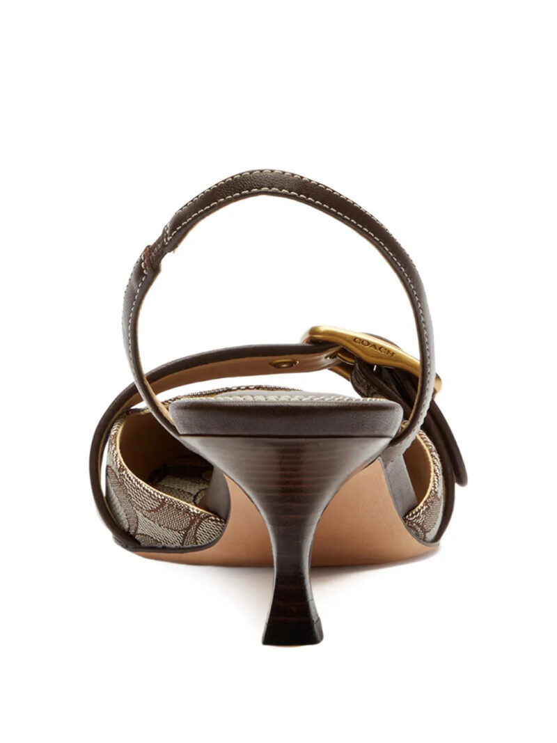 Coach  monogram-jacquard slingback sandals