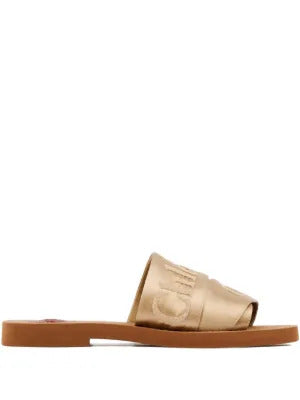Chloé  Woody logo-strap sandals