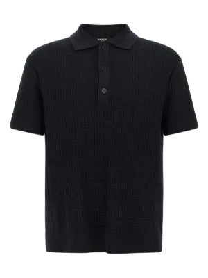Balmain monogram polo shirt