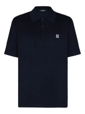 Balmain logo-embroidered polo shirt