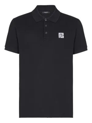 Balmain logo-embroidered polo shirt