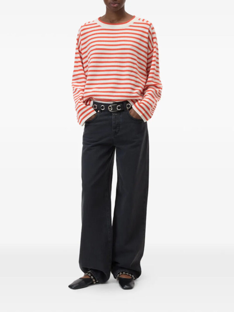Closed striped crew-neck T-shirt