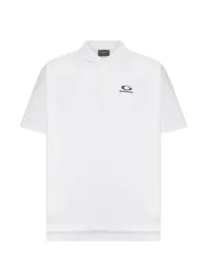 Balenciaga  logo-embroidered pique polo shirt