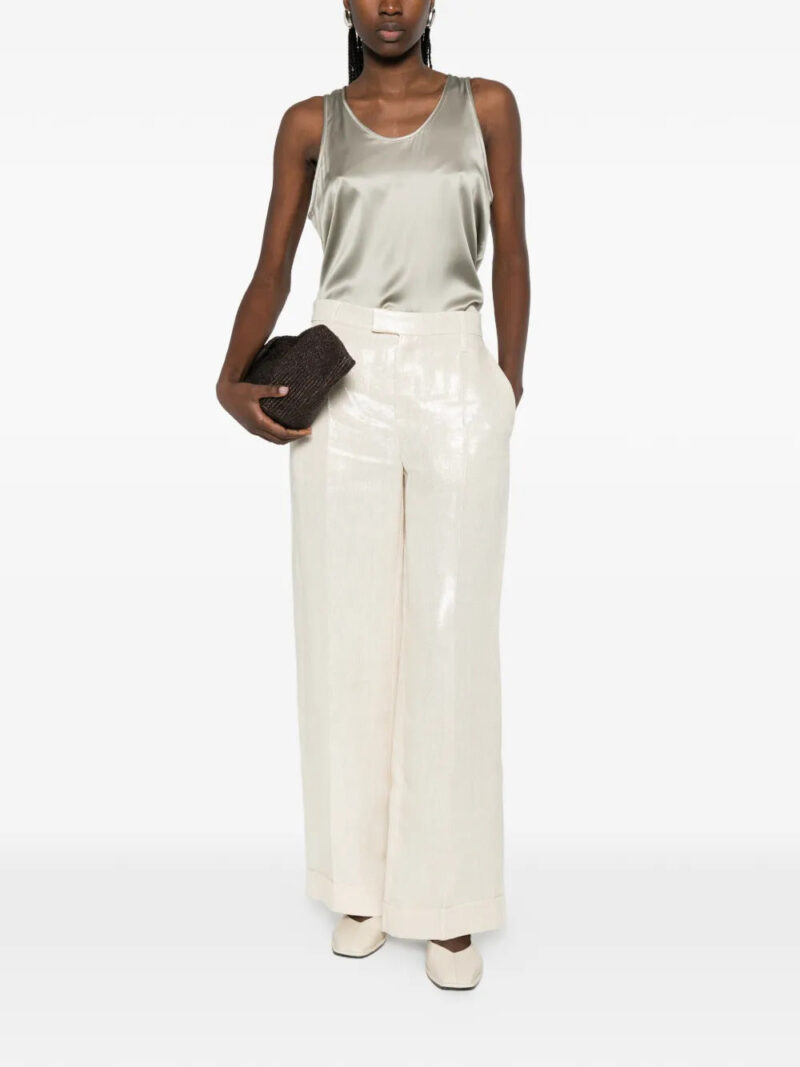 Brunello Cucinelli  scoop-neck silk blouse