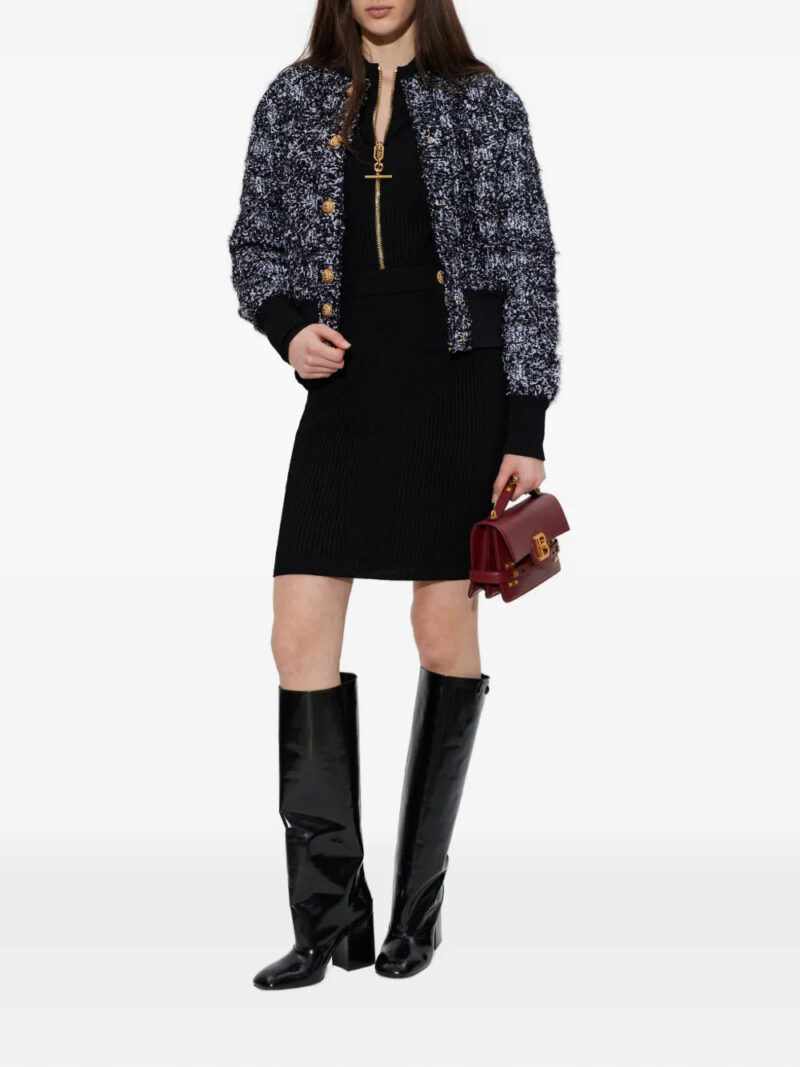 Balmain  button ribbed skirt