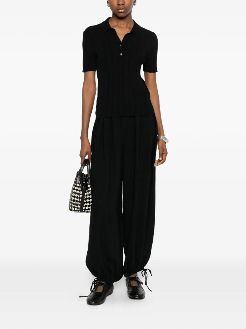 BOMPARD  ribbed button-fastening polo top