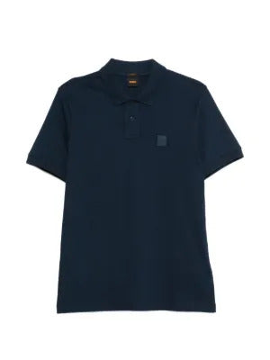 BOSS  short-sleeve square-patch polo shirt
