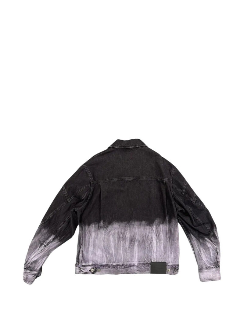 Feng Chen Wang  disstressed-effect tie-dye denim jacket