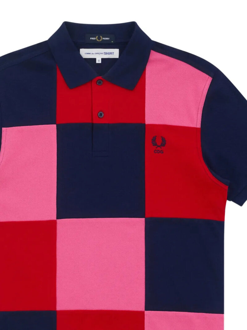 Comme Des Garçons x Fred Perry patchwork-design polo shirt