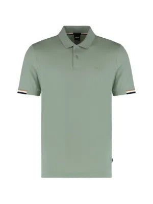 BOSS  striped-detail polo shirt