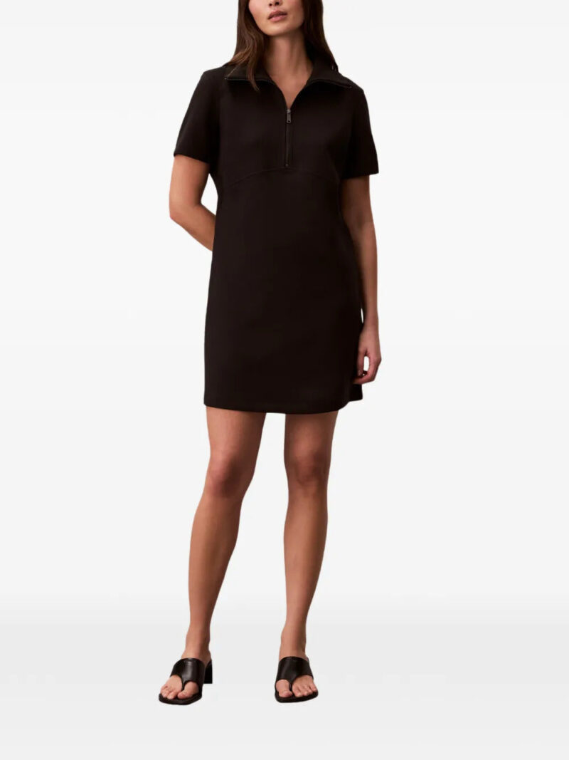 Calvin Klein  zipped polo-collar short-sleeve mini dress