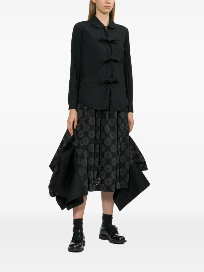 Comme Des Garçons  floral asymmetric midi skirt