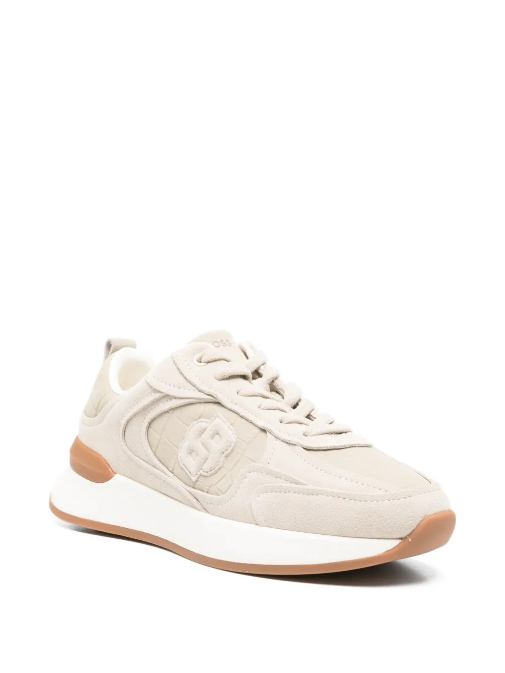 BOSS embossed-logo leather sneakers - Image 4