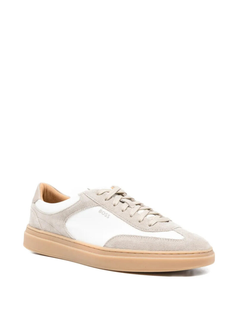 BOSS  suede-panelled sneakers