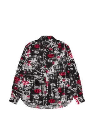 Black Comme Des Garçons  graphic-print shirt