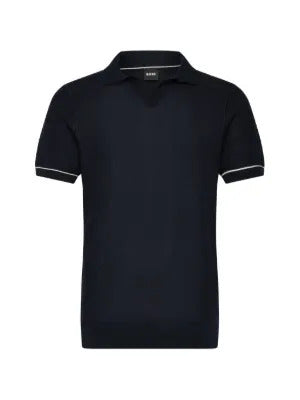 BOSS cotton-blend horizontal-stripe polo shirt