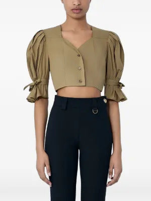 Chloé  buttoned cropped shirt