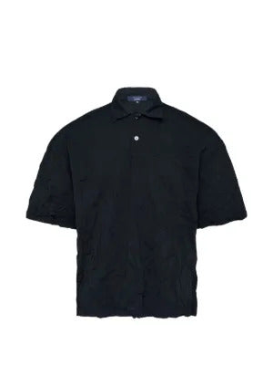 Comme des Garçons Homme crinkled-finish polo shirt